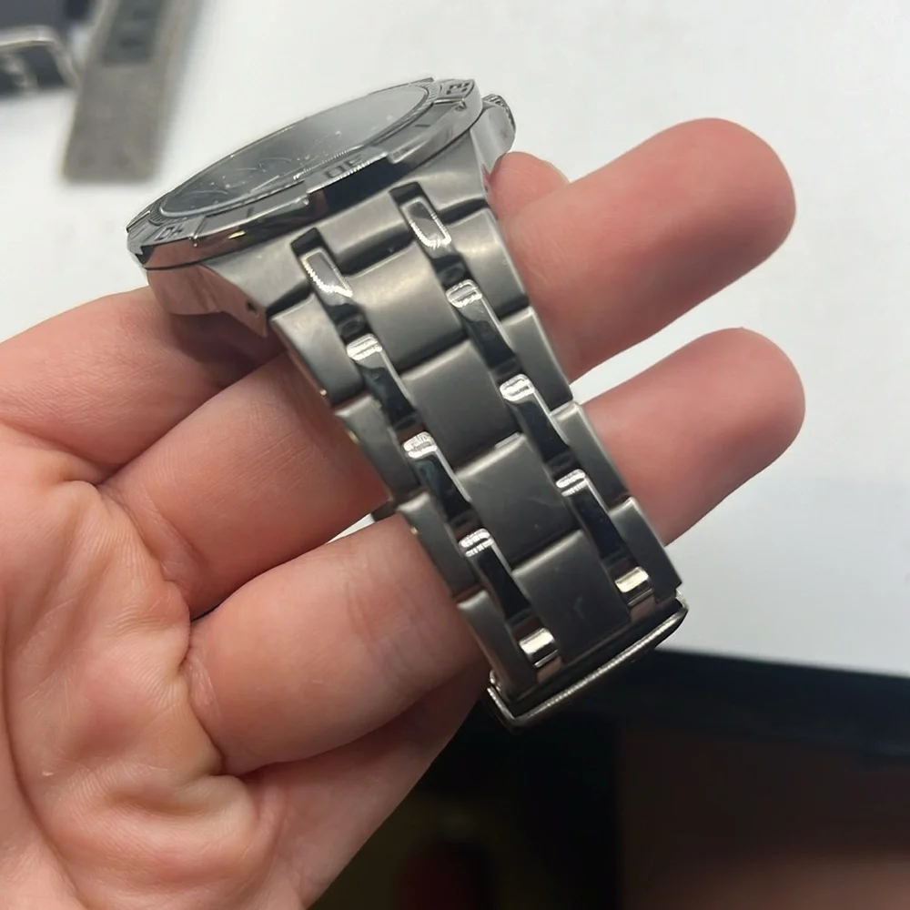 Relic Wristwatch Silver Links Mens Stainless Steel Water Resistant